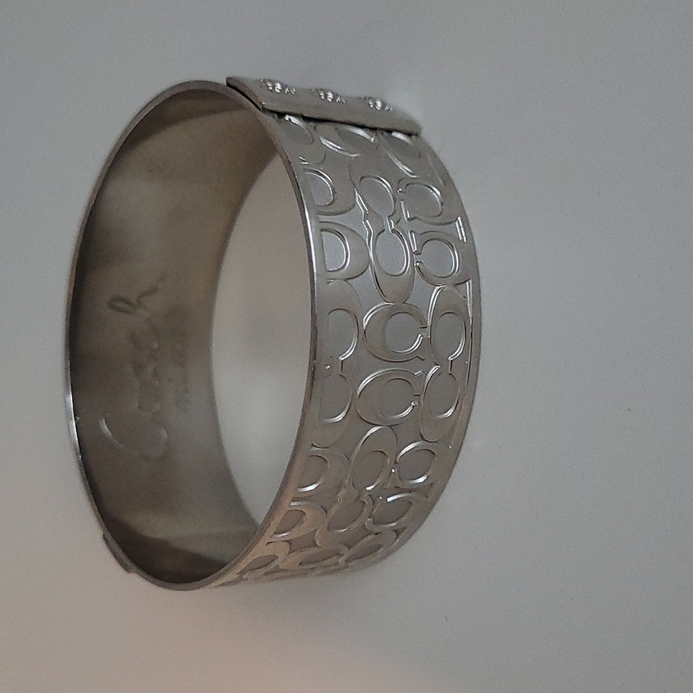 Coach signature bangle. 1" thick